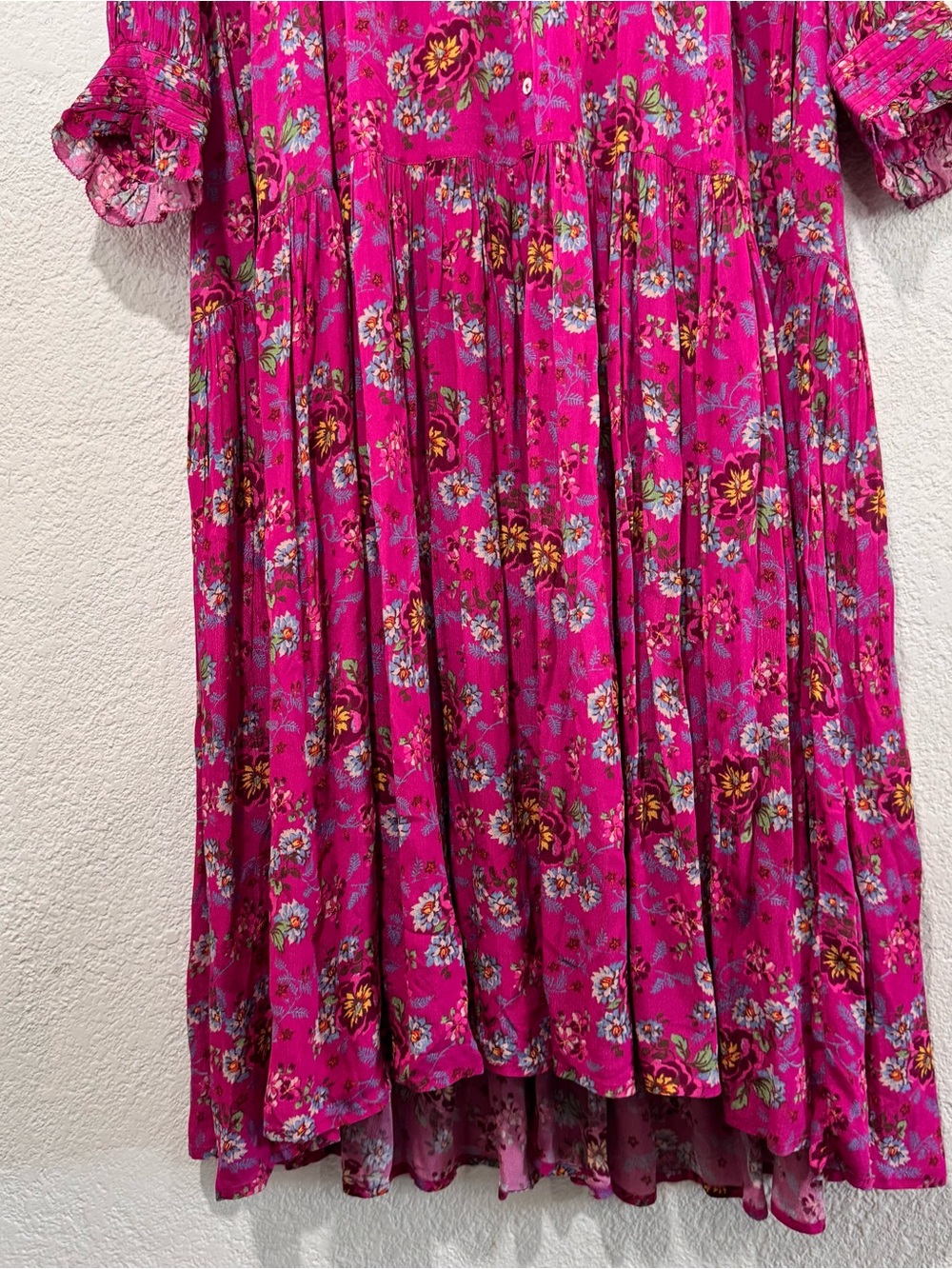 Sundance Raspberry Zora Floral Ruffle Dress XL - Picture 6 of 11